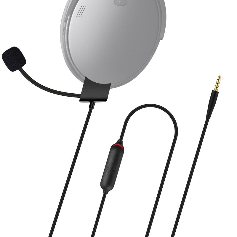 Alitutumao QC35 Boom Gaming Microphone Cable Compatible with Bose QC35 QC35 II Headphones, Noise Cancelling Boom Mic Cable Cord with Mute Switch for PS4/PS5, XBOX One, PC, Laptop, Mac, Smartphone, 3.9ft - Image 1